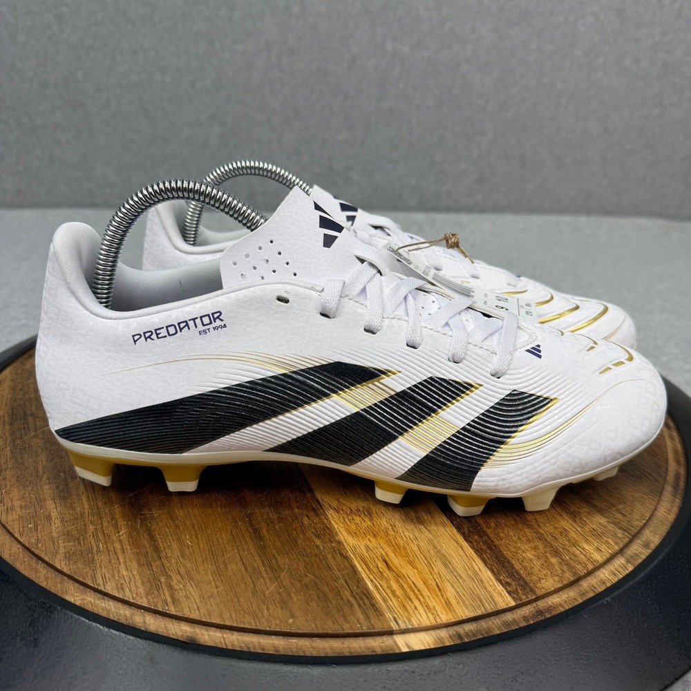 Adidas Predator Club FG/MG Soccer Cleats Men's 9 White Gold JH8849